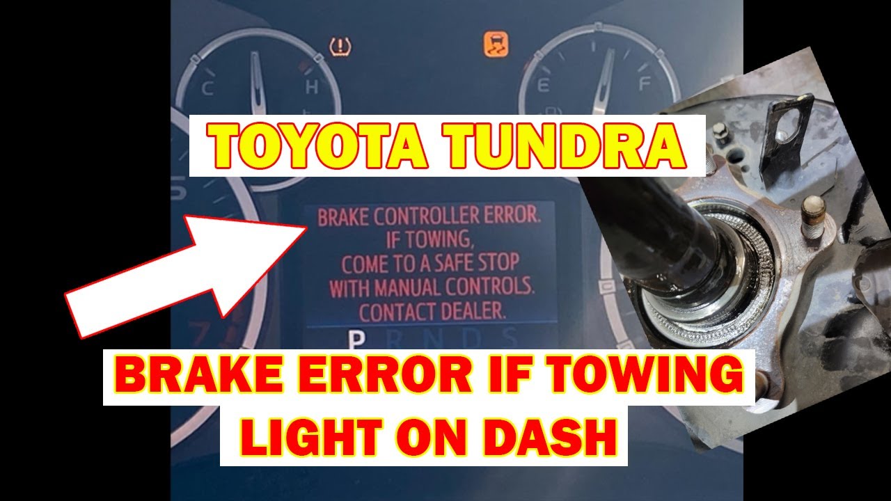 Toyota Tundra- Brake ERROR light on dash. THIS could be your issue! 