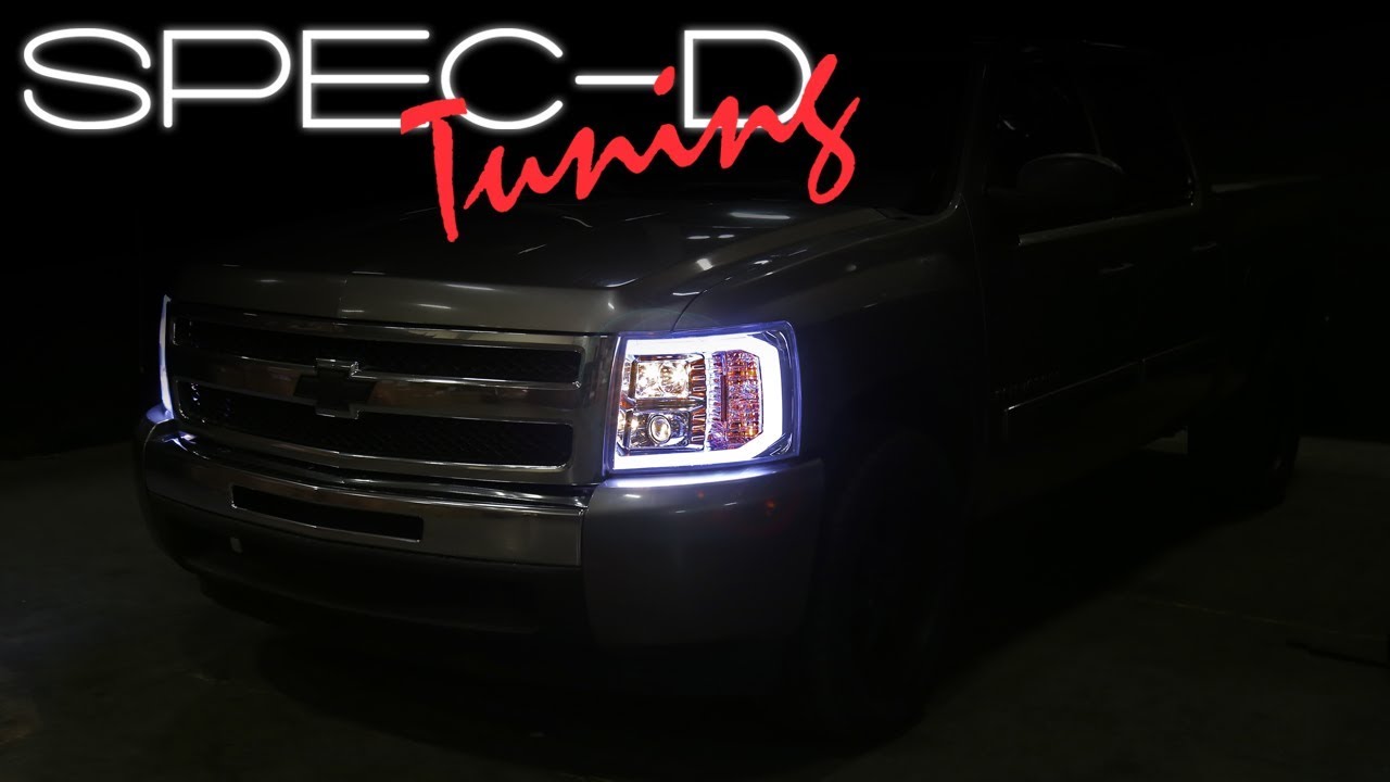SPECDTUNING INSTALLATION VIDEO: 2007-2013 CHEVY SILVERADO PROJECTOR HEADLIGHTS