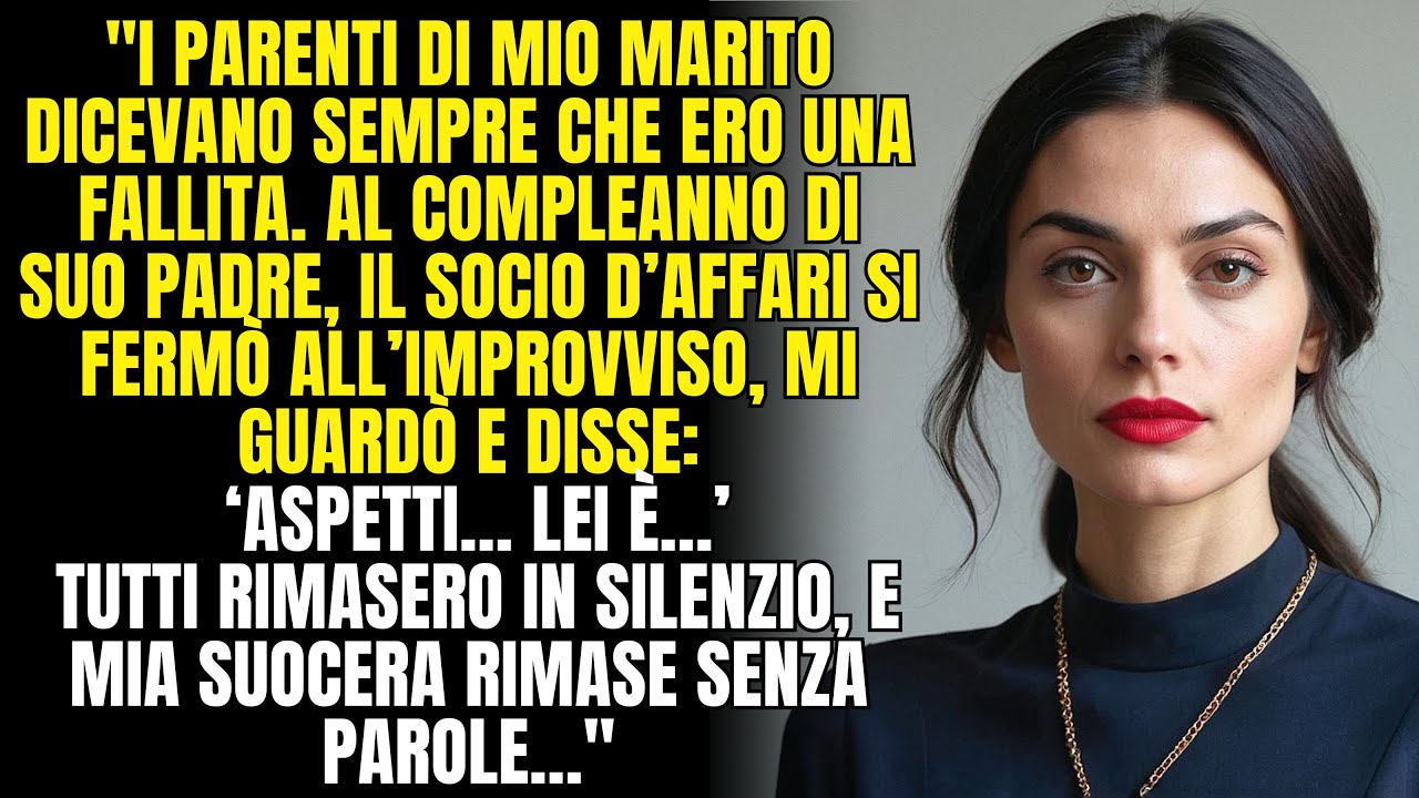 I parenti di mio marito dicevano che ero una fallita. Ma al compleanno di suo padre,tutto è cambiato