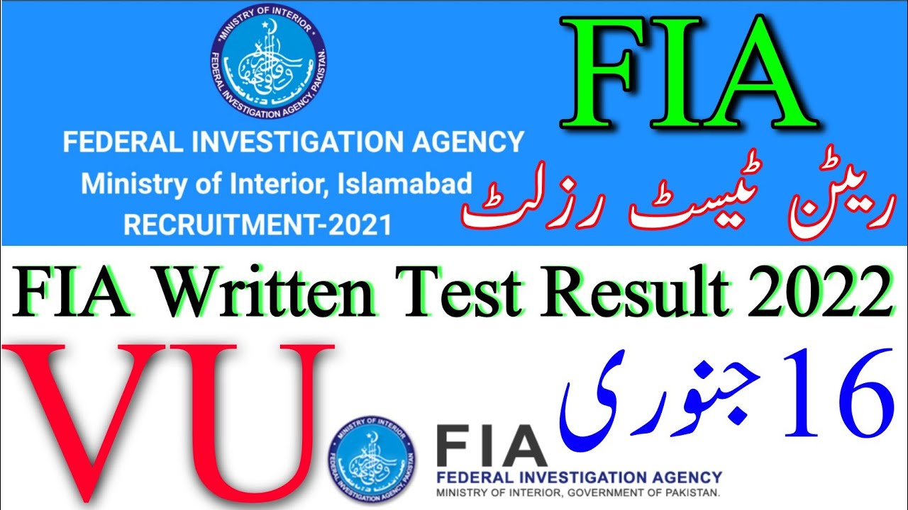 VU FIA Written Test Result 2022 | Sultan Sulahudin |
