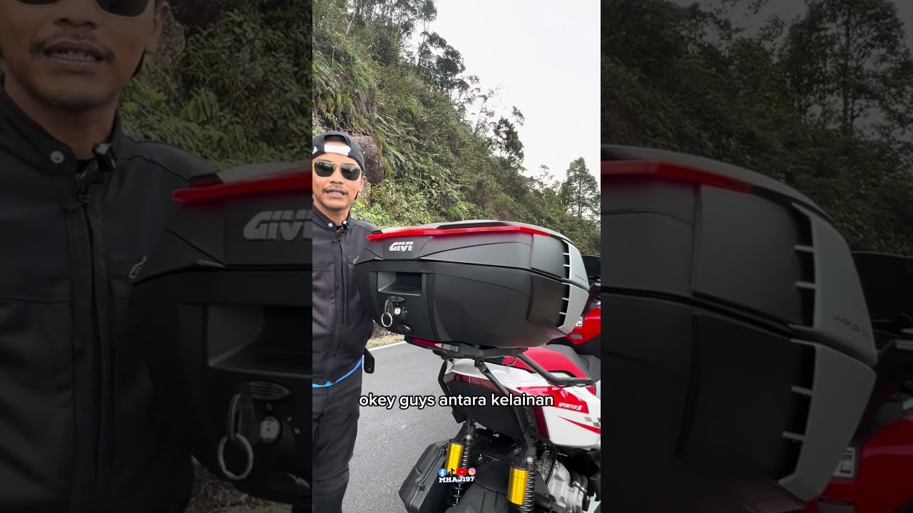 AERODYNAMIC INNOVATION: GIVI V49 AIR TOP CASE REVOLUTION di Malaysia! : MODA Sporter S
