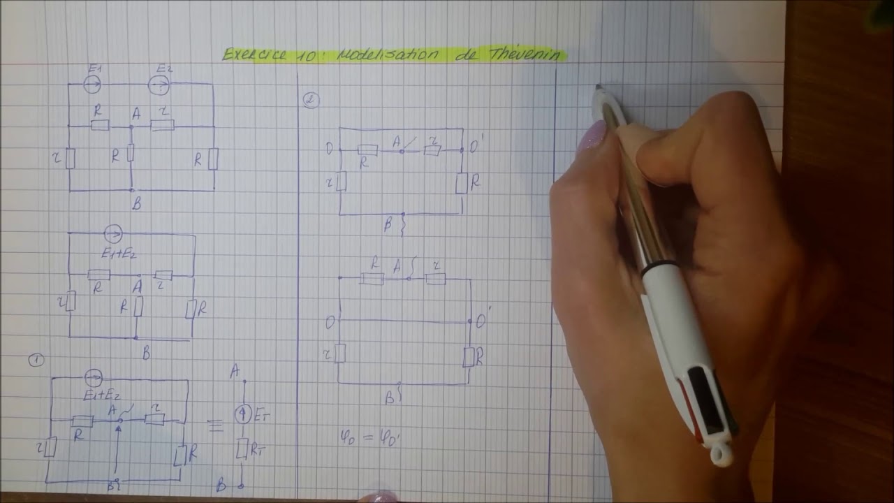 Exercice 10: Analyse du circuit par modélisation de Thévenin