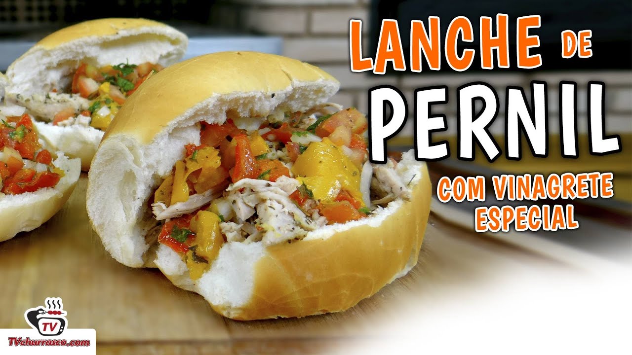 Como Fazer Lanche de Pernil com Vinagrete Especial - Tv Churrasco