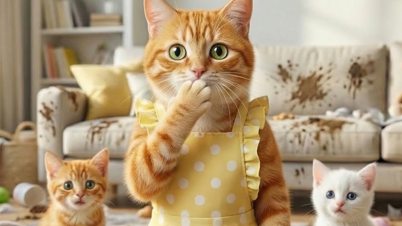 Mama Cat Yells at Kittens & Cries Alone 😢 | Leo Slides Sorry Letter Under Door 💕✨