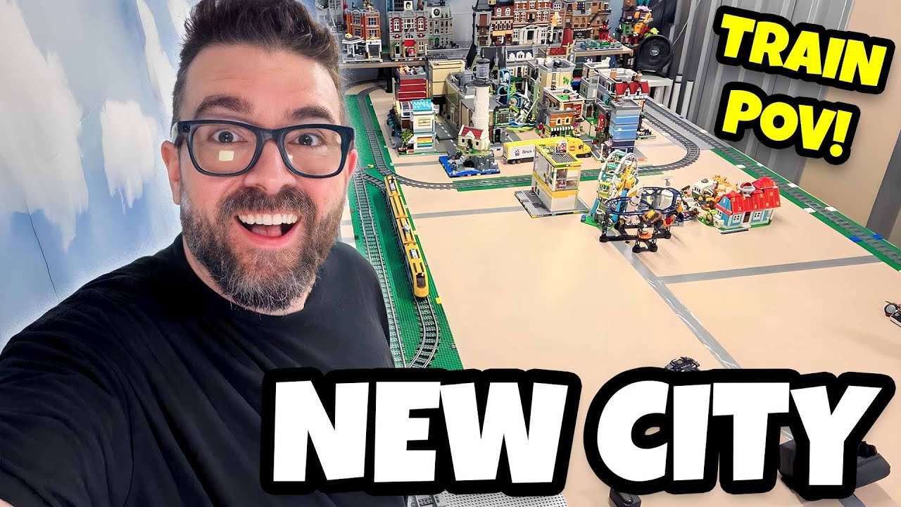 The NEW LEGO City Layout Begins! 🚂 Train POV & First Track Installed