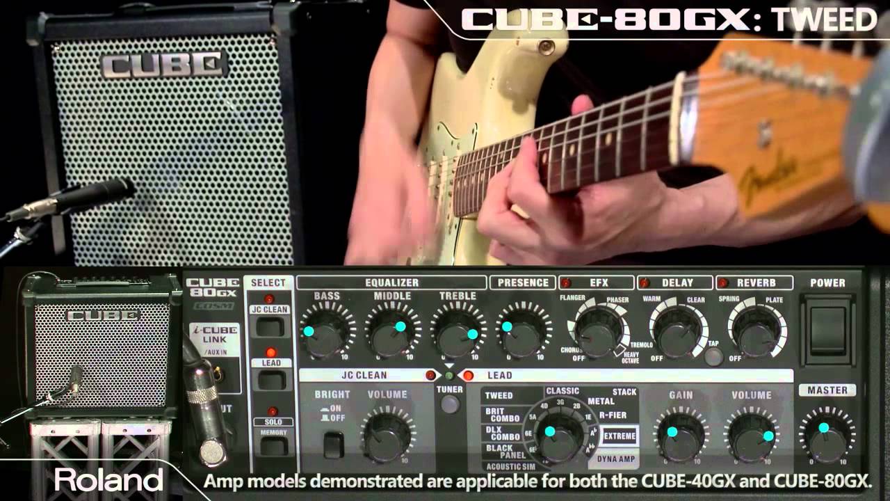 Roland CUBE-80GX/CUBE-40GX  Guitar Amplifier Sound Preview
