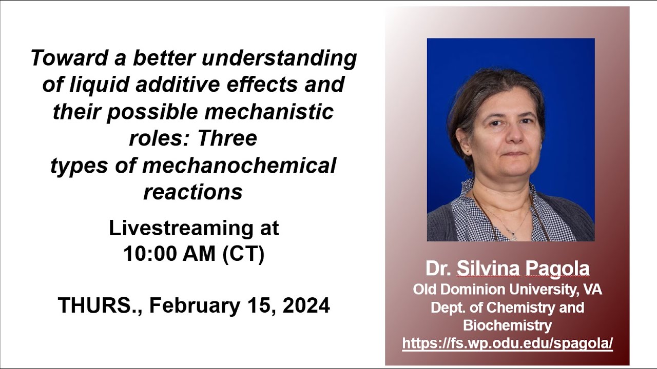 Dr. Silvina Pagola - Toward a better understanding of liquid additive effects and their roles