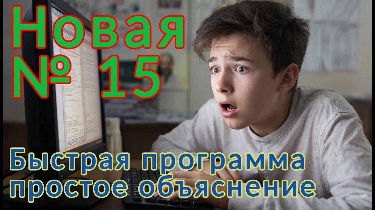 Новая №15 из ЕГКР. Быстрая программа для шаблона