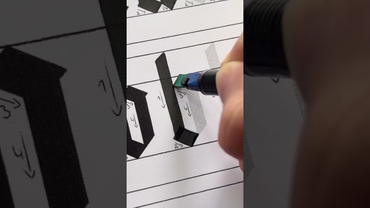 How to Write the Gothic Letter b &mdash; Step-by-Step Calligraphy Tutorial for Beginners!✍️