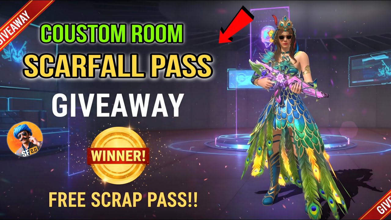 ScarFall 2.0 Custom Room LIVE Free Scrap Pass Giveaway &ndash; Join Fast 😍🎉