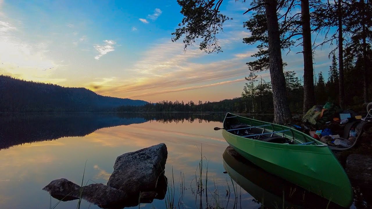 med kano i Nordmarka