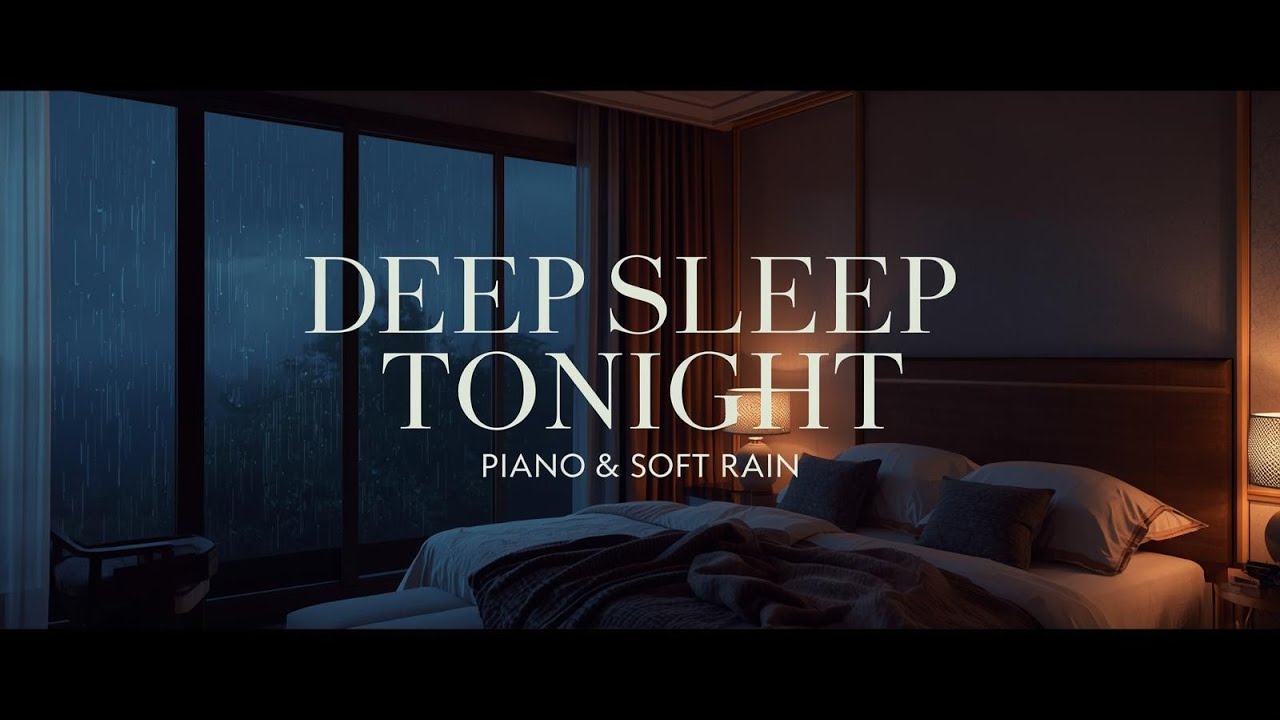 Relaxing Sleep Music with Soft Rain – Peaceful Piano for Healing, Stress Relief, Deep Sleep Ambience
