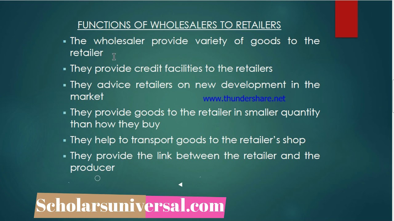 Distributive Trade - Economics SS1 Week 1