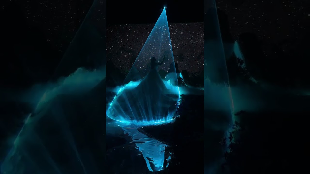 Lightning-Blue Fairy-Tale Wedding ✨ | J5 5 W App Laser Light Demo #lasershow #laserlightshow #light