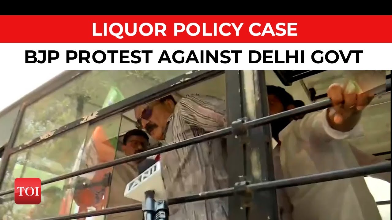 Delhi liquor policy case: BJP holds protest against Delhi government