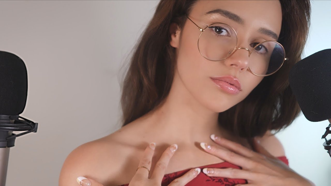 ASMR Face tracing, Coconut Rain 🥥 🌧️, Swirls, Gum chewing, Fabric and more ❤️