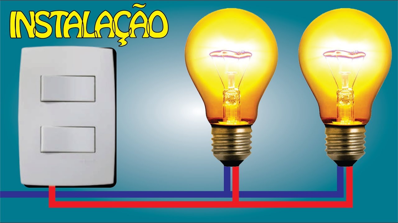 Como instalar INTERRUPTOR com duas LÂMPADAS!
