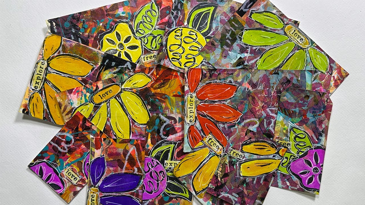 Turn Scraps Paper Into Postcards, ATCs & Tag