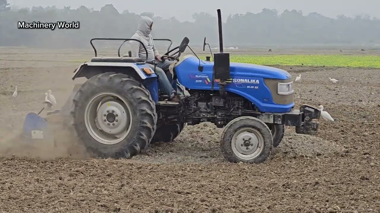 Powerful Tractor Plowing Field | Village Farming Video
