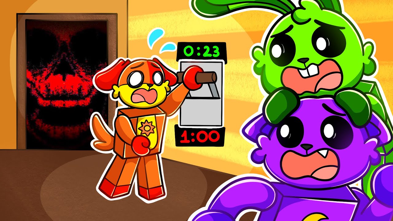 E se os SMILING CRITTERS ficassem PRESOS no Doors do ROBLOX?