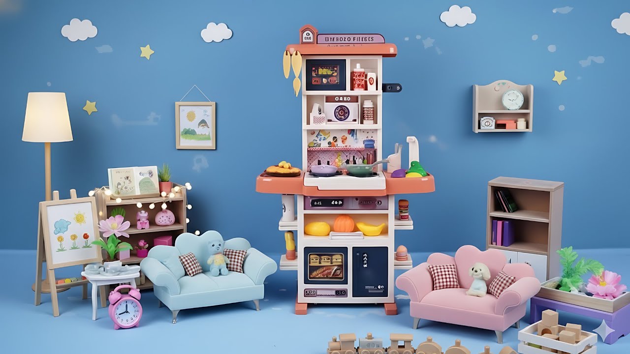 ♨️ Relaxing ASMR ♨️ Mini Kitchen Playset ASMR || 이 장난감 소리를 좋아하실 거예요 🥰