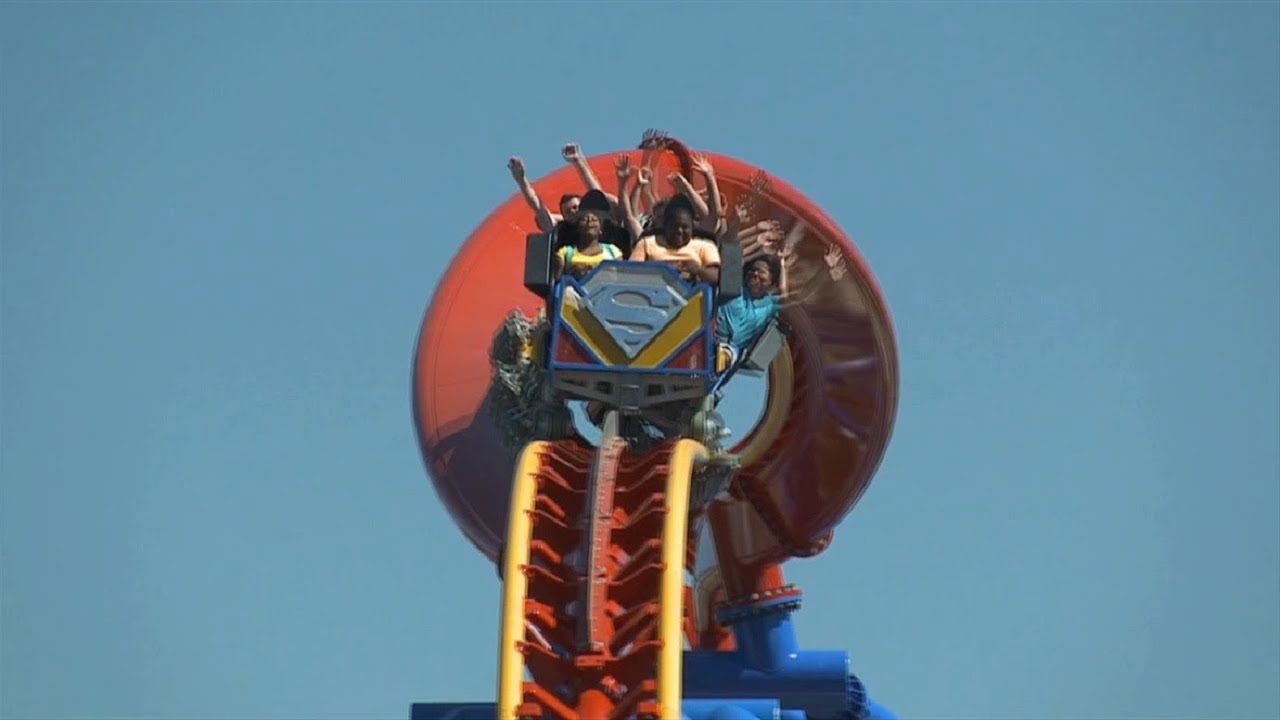 Superman: Ultimate Flight on-ride POV & off-ride b-roll footage Six Flags Discovery Kingdom