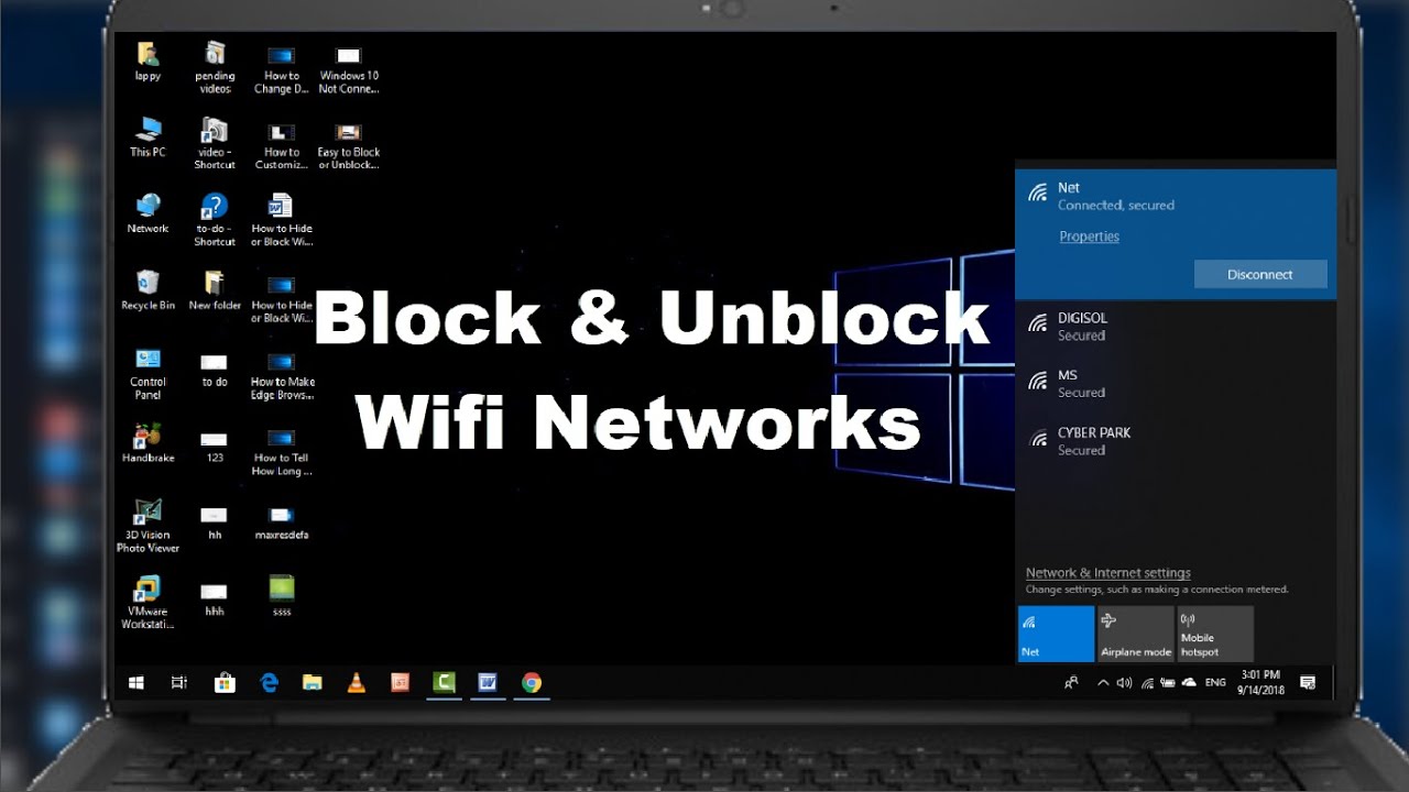 Easy to Block or Unblock Permanently WiFi Networks in Windows 10 Laptop