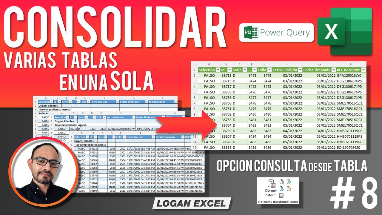 Como Consolidar varias tablas en una sola con POWER QUERY 💪, Opción consulta desde TABLA