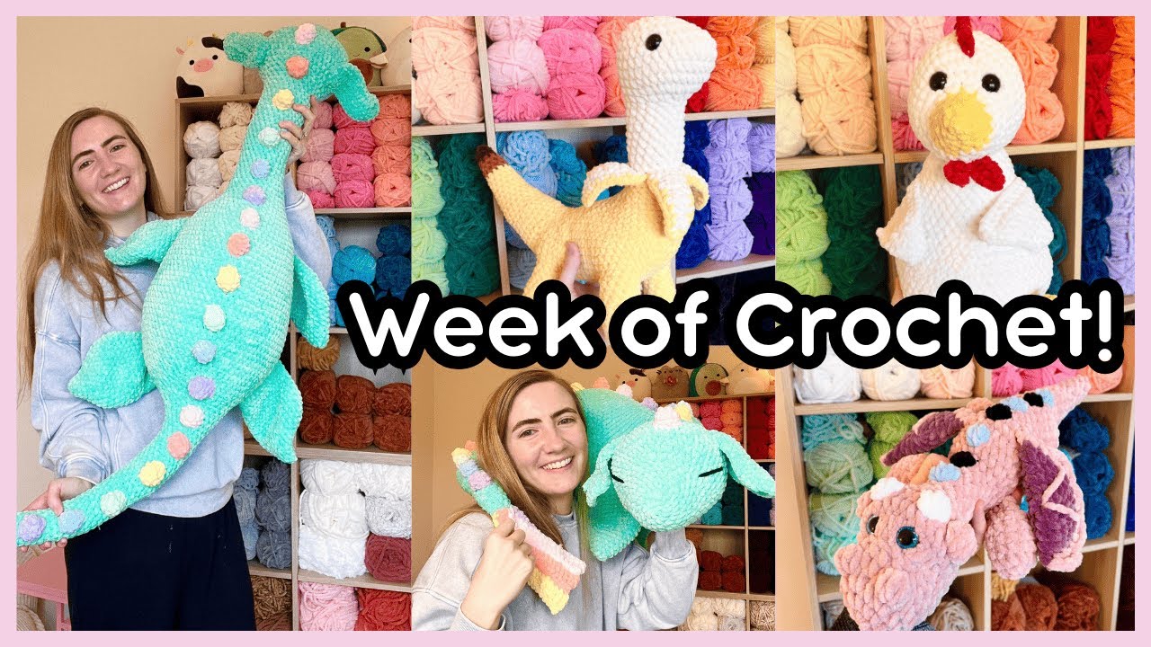 My LARGEST Plushie Yet! ✨ Custom Orders & Reacting to Crochet HORROR Stories! 💕 Week of Crochet Vlog
