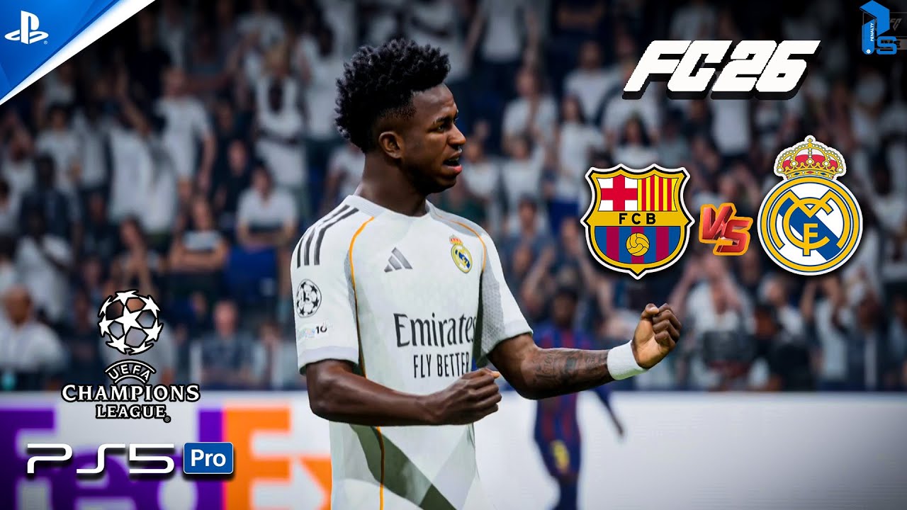 UCL FINAL EL CLÁSICO 🔥 Barcelona vs Real Madrid | FC 26 PS5 Pro  #fc26 #ps5 #football #viral #fifa