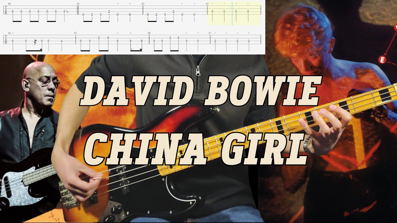 David Bowie  - China Girl (Bass Cover w/Tab & Backing Track)