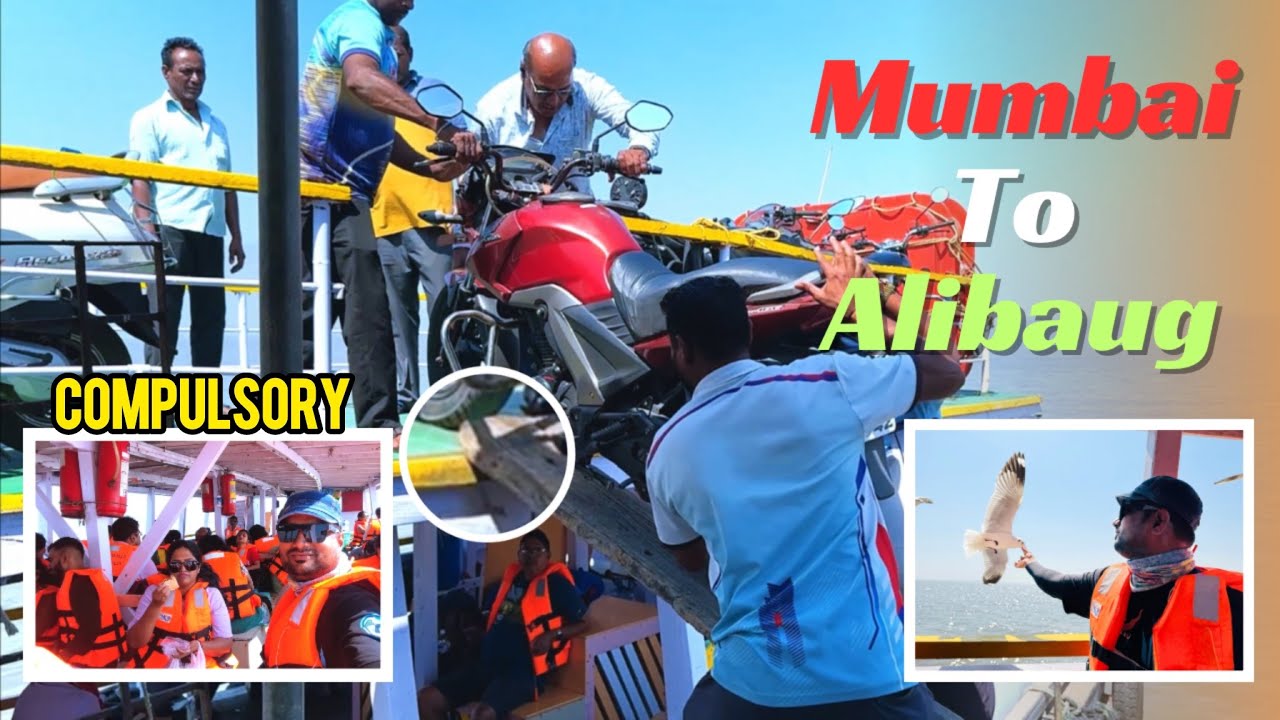 Kya ye illegal he only 100 Rs. with scooty/bike alibaug #ferry