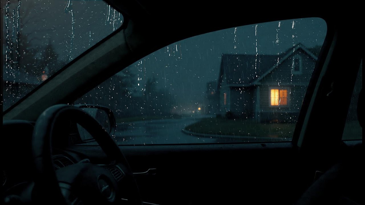 Urban Rainstorm Sounds Inside Car | Deep Sleep & Relaxation Ambience