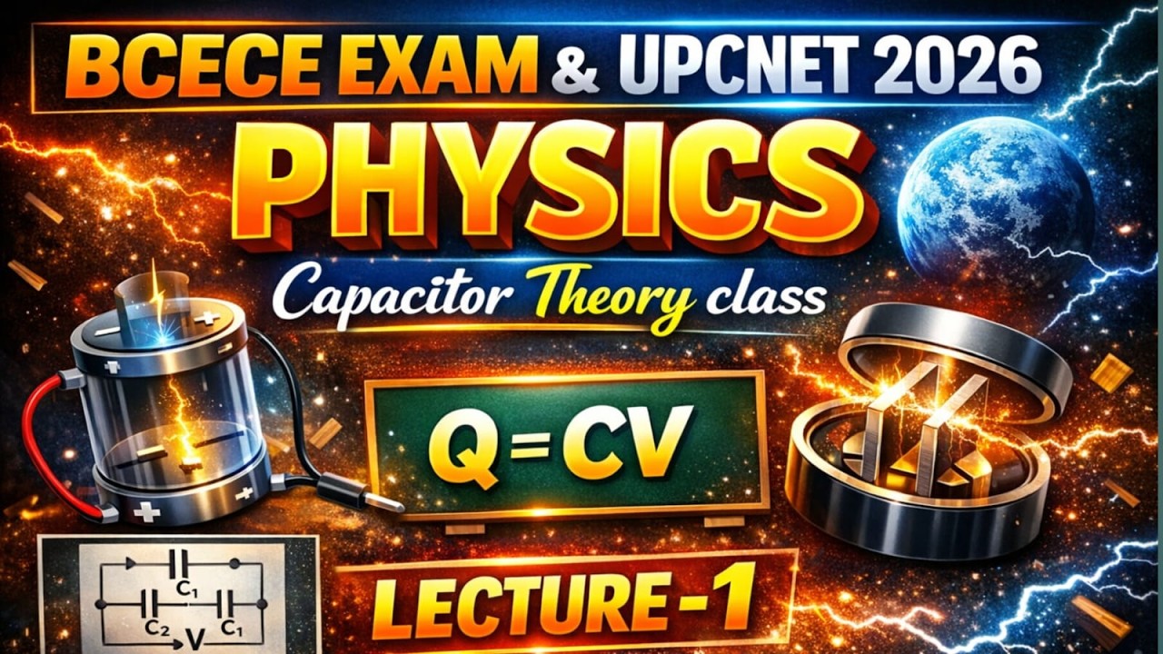 Capacitor Full Chapter Physics | BCECE & UPCNET 2026 | Lecture-1 | Complete Theory + Tricks