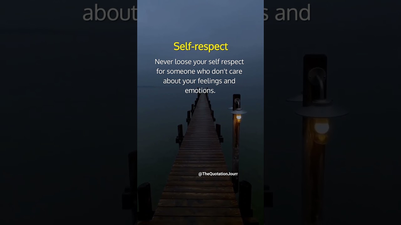 Never Lose Self-Respect 💯 For Someone Who Ignores Your Feelings 💔 #LifeLessons #Respect #Truth