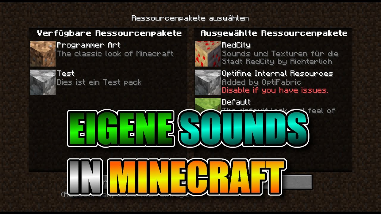 Eigene Sounds in Minecraft hinzufügen Minecraft Tutorial