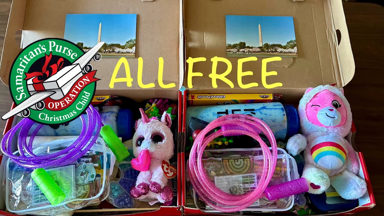 Operation Christmas Child Shoeboxes for Girls 5-9 | ALL Items I got for FREE | 🦄🌈