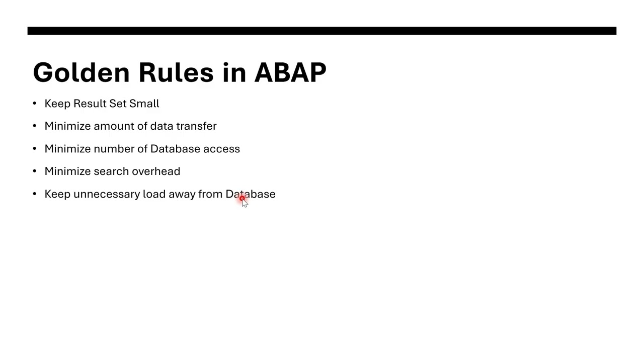 Golden Rules in HANA Part 49