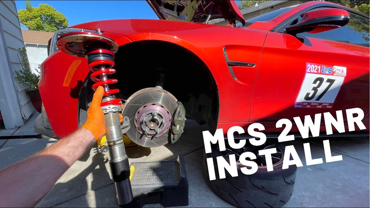 Установка койловеров BMW M4! MCS 2Way без дистанционного управления BMW (F8x, F80, F82, F87, F3x,...