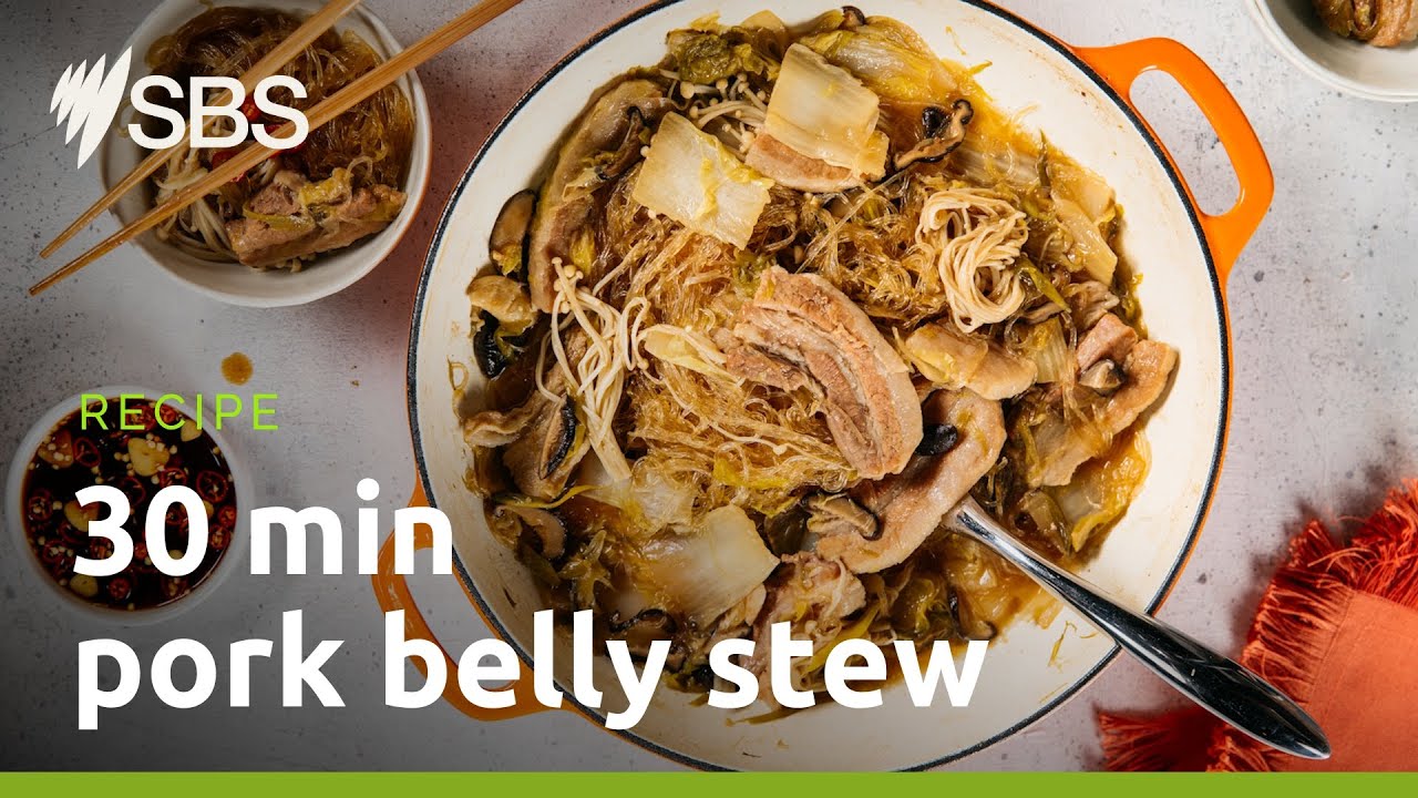 How to make quick pork & mushroom stew in 30 Minutes | The Cook Up with Adam Liaw