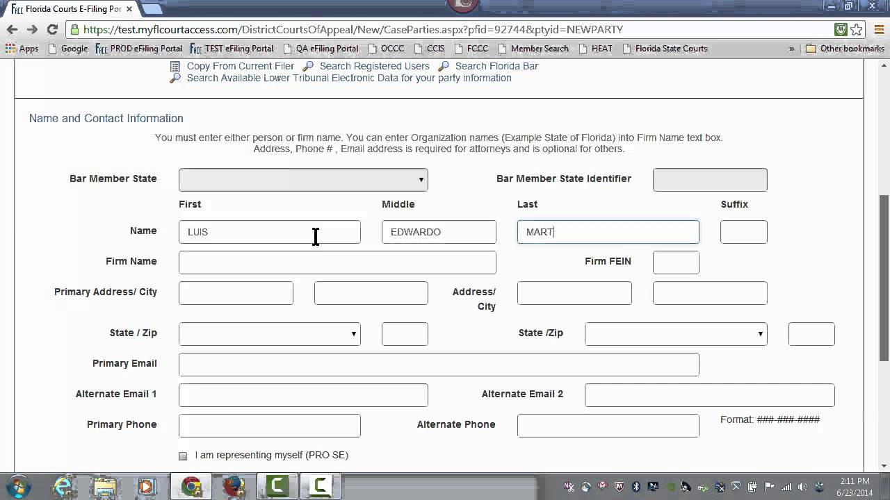 Florida Courts E-Filing Portal - Appellate - New Case - Case Parties
