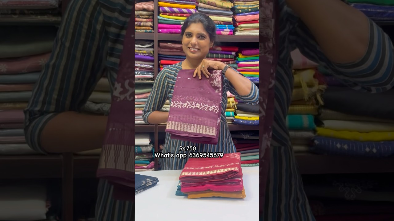 🌿 BEAUTIFUL SOFT COTTON SAREE! 🌿 Comfort & Elegance @ ₹750 💖 | Breathable &bull; Light &bull; Everyday Perfect