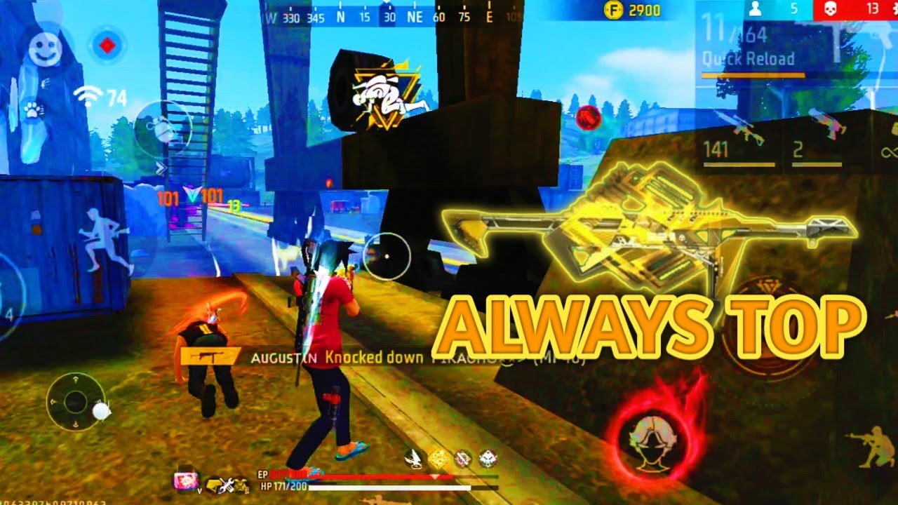 YELLOW POKER MP40 ALWAYS TOP MOBILE GAMEPLAY VIDEO#mp40#freefirevideos