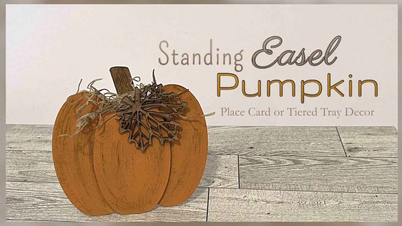 Standing Easel Pumpkin ~ Place Card or Tiered Tray Decor