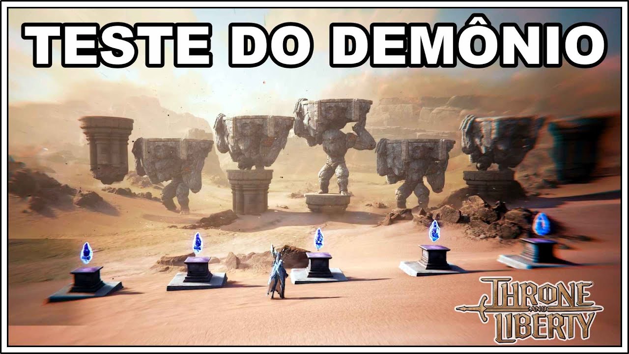 THRONE AND LIBERTY TESTE DO DEMÔNIO ( PUZZLES RESOLVIDOS )