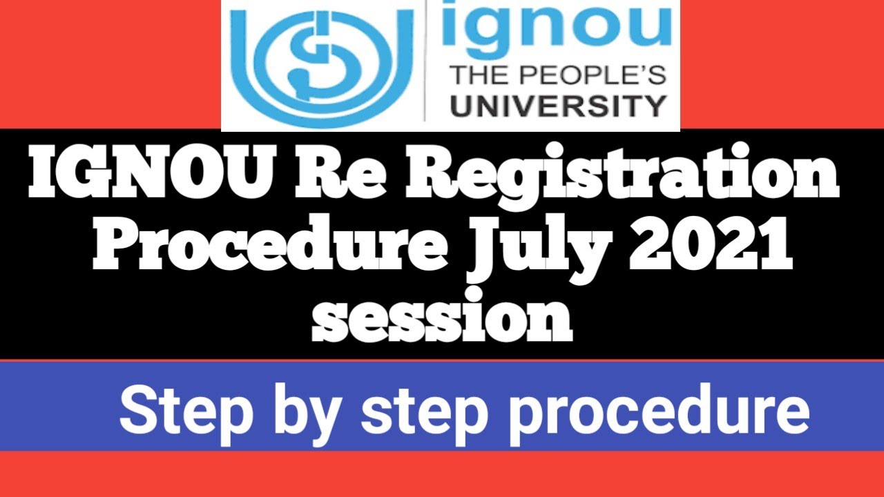 How to fill Ignou Re Registration Form July 2021 session| Step By Step Procedure| Ameeninfo