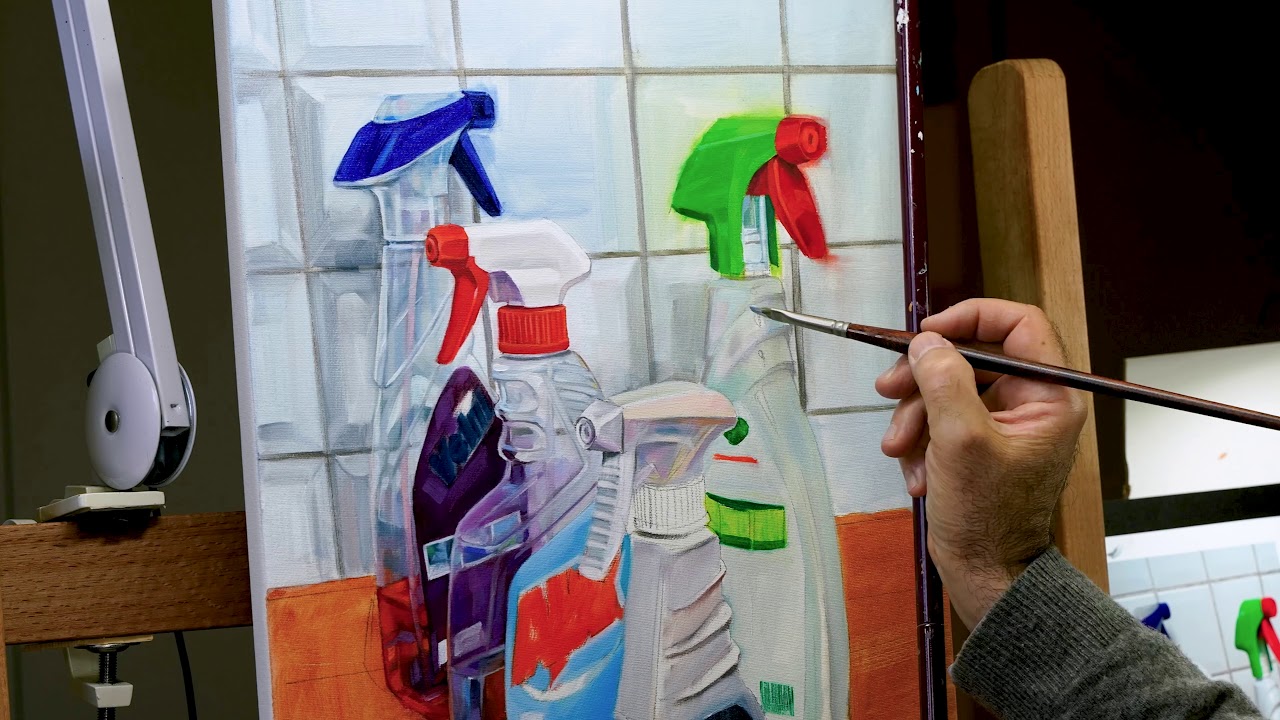 GUNS - Making of / olio su tela cm 34x48 - by Riccardo Bozzi.
