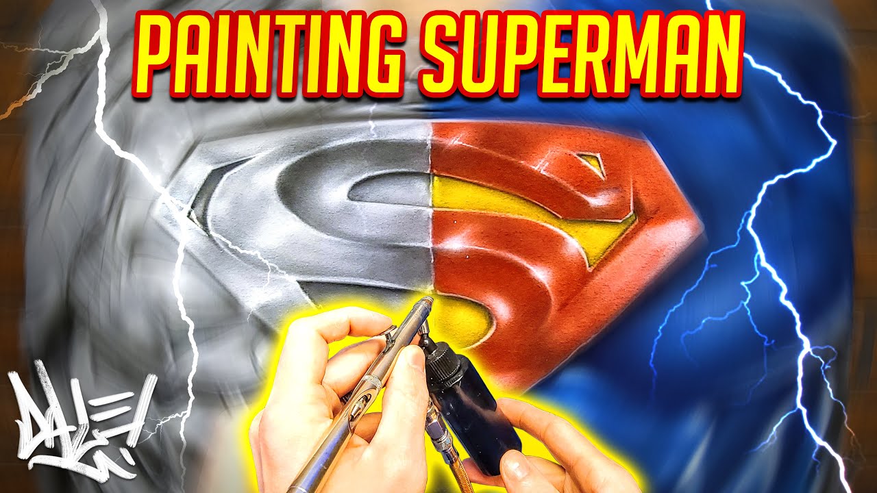 Painting SUPERMAN 🦸&zwj;♂️ POV Airbrush Graffiti Art