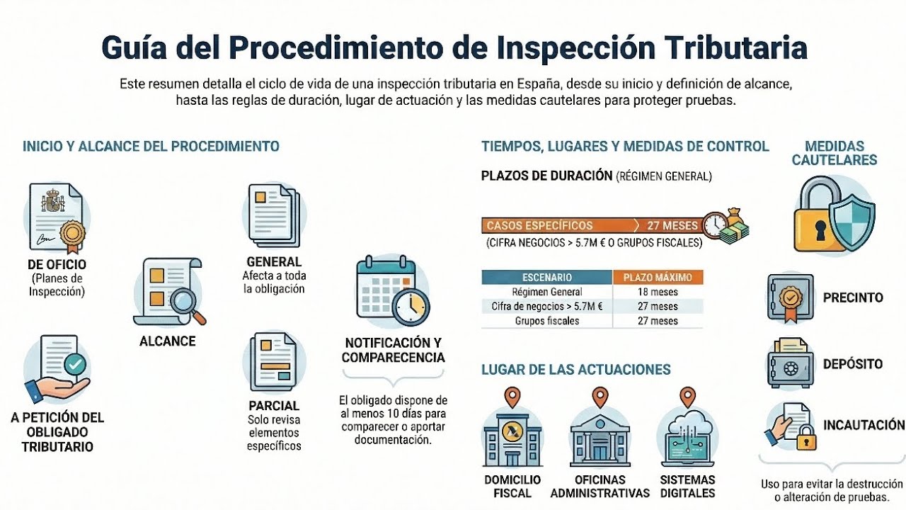 Procedimiento Inspector explicado paso a paso | Inspección Tributaria LGT