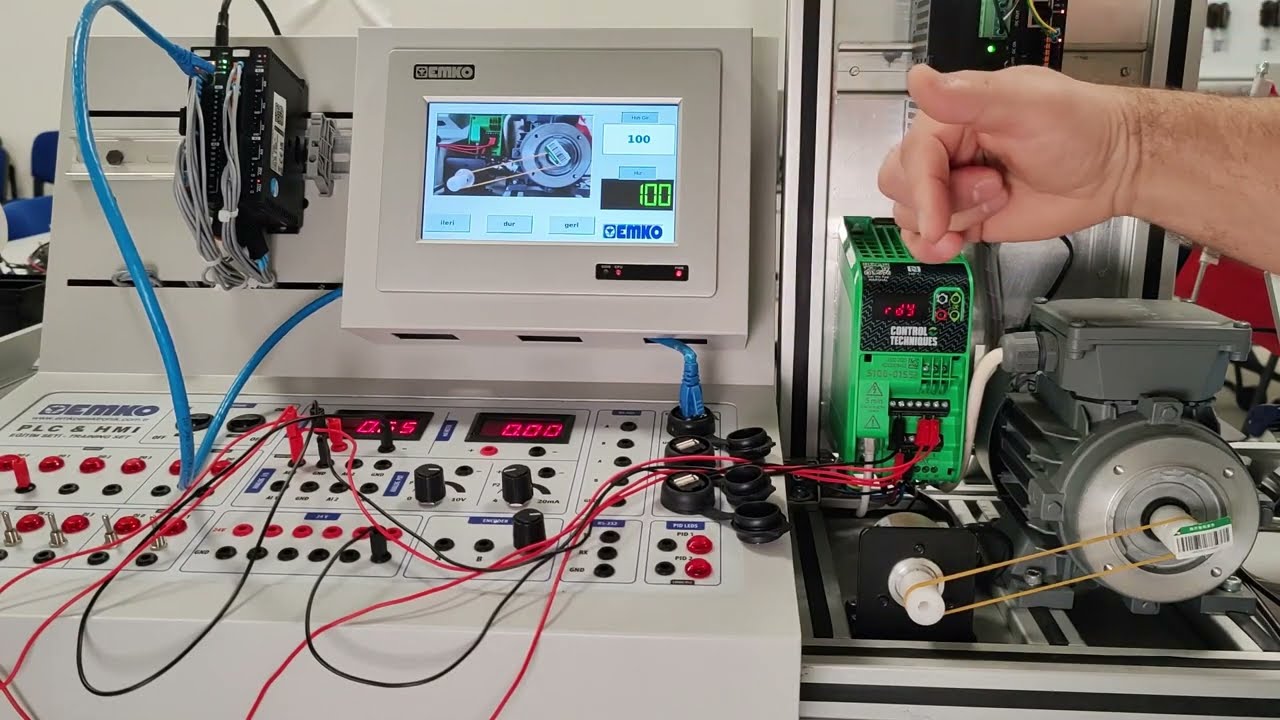 3. HMI ve PLC İle (0-10V) Analog Asenkron Motor Sürme Uygulaması-Hız Kontrolü - Emko PLC & Proop HMI